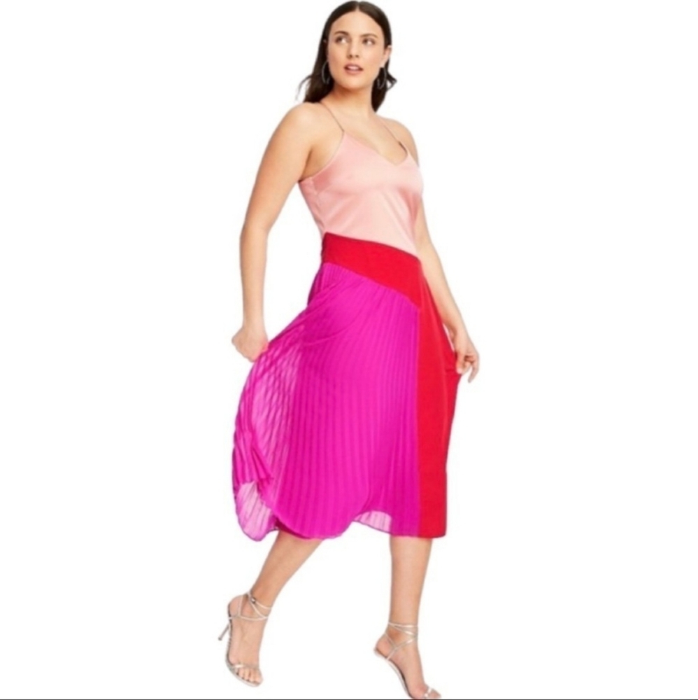 Cushnie For Target Colorblock Pleated Midi Dress … - image 3